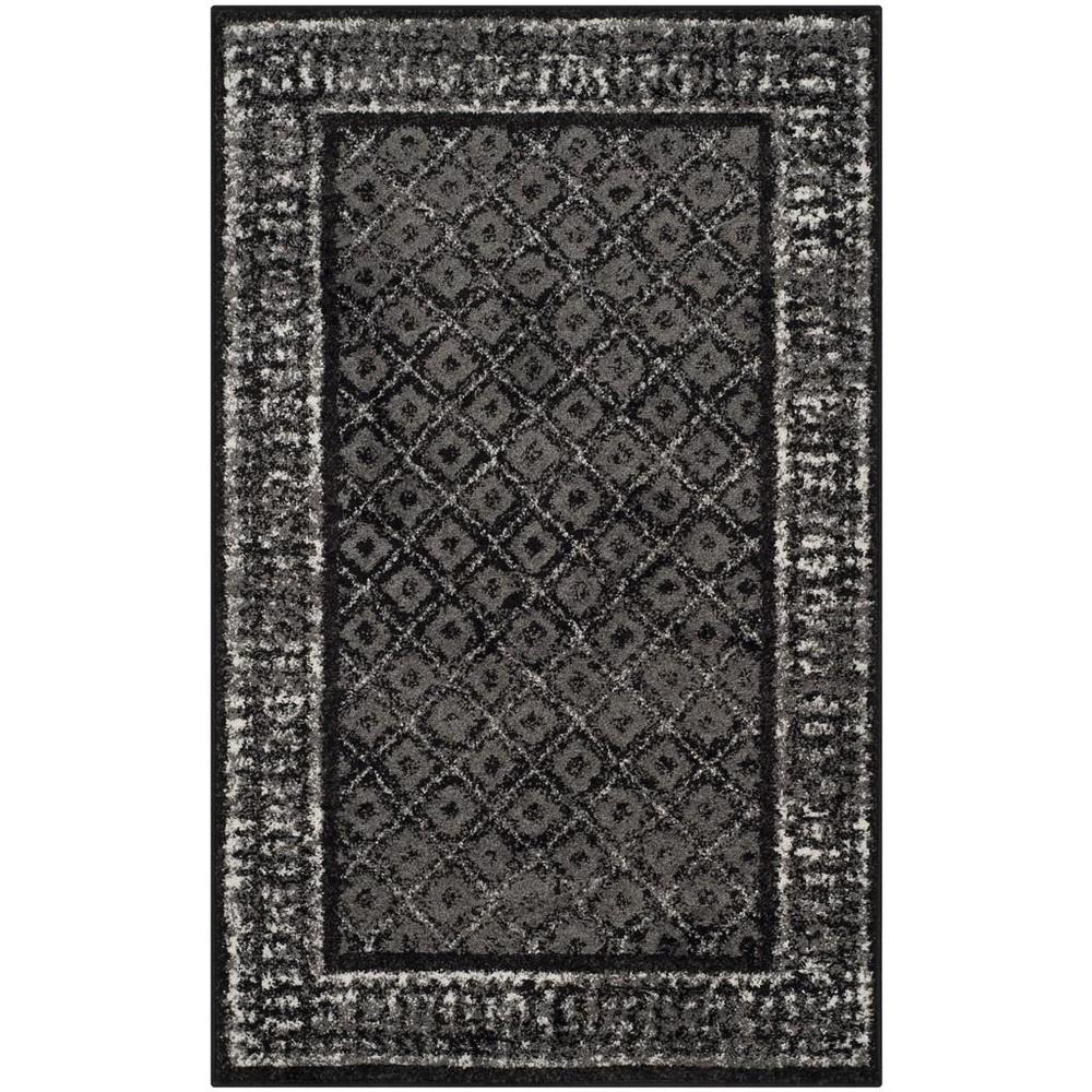 Adirondack, BLACK / SILVER, 3' X 5', Area Rug, ADR110A-3. Picture 1