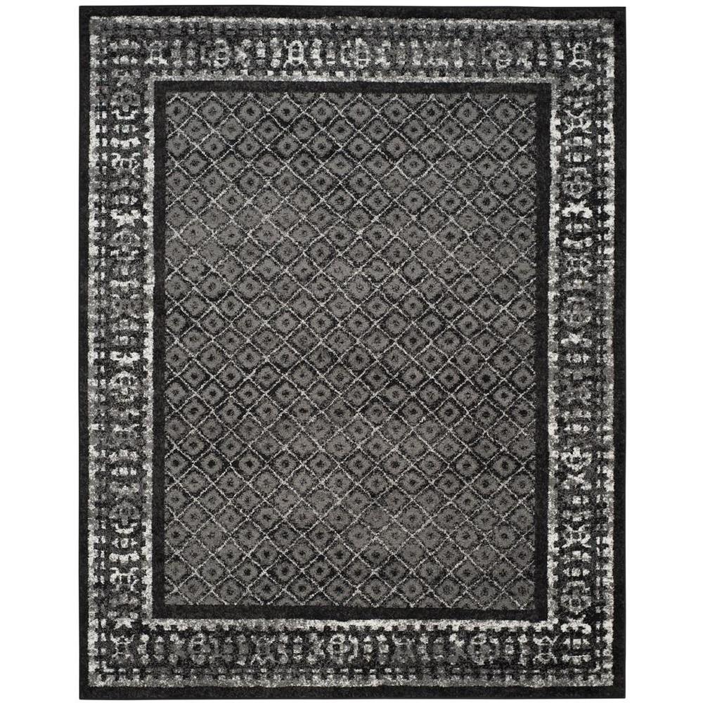 Adirondack, BLACK / SILVER, 8' X 10', Area Rug, ADR110A-8. Picture 1