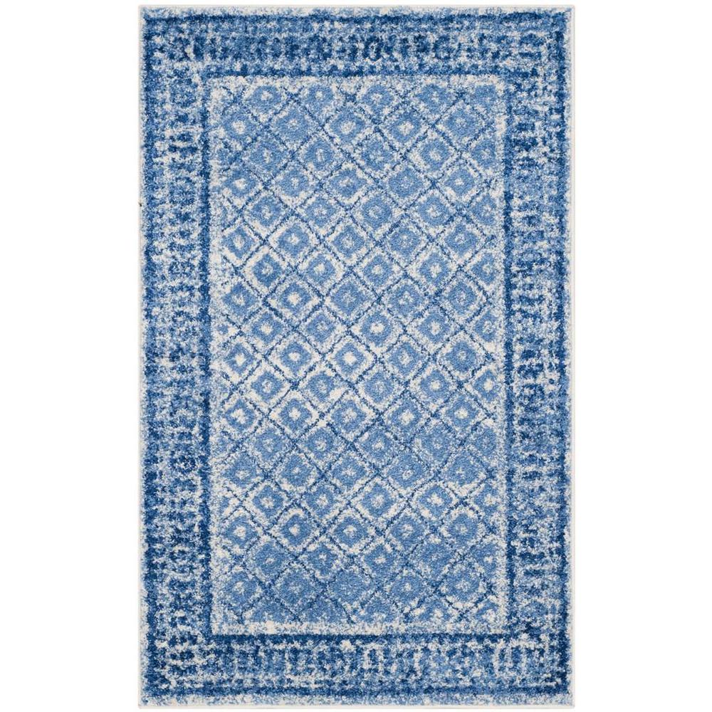 Adirondack, SILVER / BLUE, 3' X 5', Area Rug, ADR110D-3. Picture 1