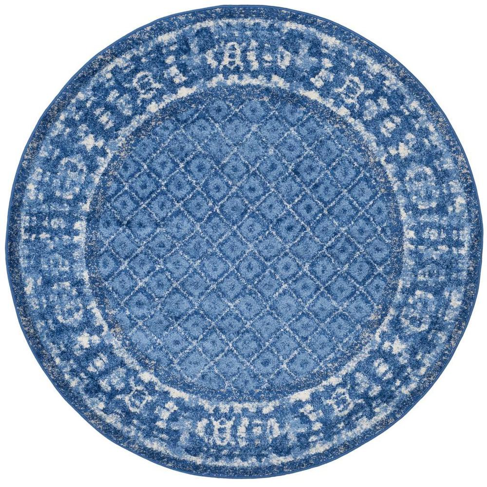 Adirondack, LIGHT BLUE / DARK BLUE, 4' X 4' Round, Area Rug, ADR110F-4R. Picture 1