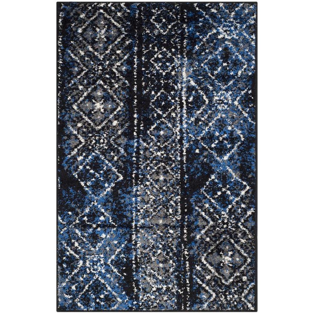 Adirondack, SILVER / BLACK, 2'-6" X 4', Area Rug, ADR111A-24. Picture 1
