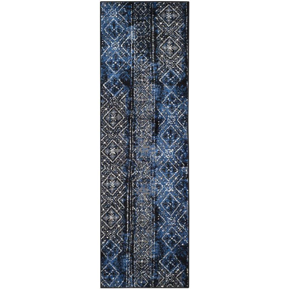 Adirondack, SILVER / BLACK, 2'-6" X 8', Area Rug, ADR111A-28. Picture 1