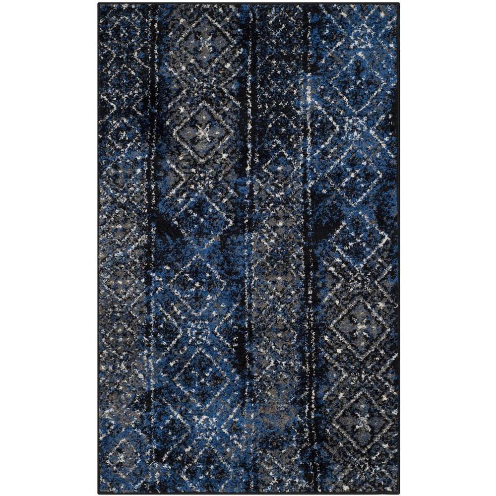 Adirondack, SILVER / BLACK, 3' X 5', Area Rug, ADR111A-3. Picture 1