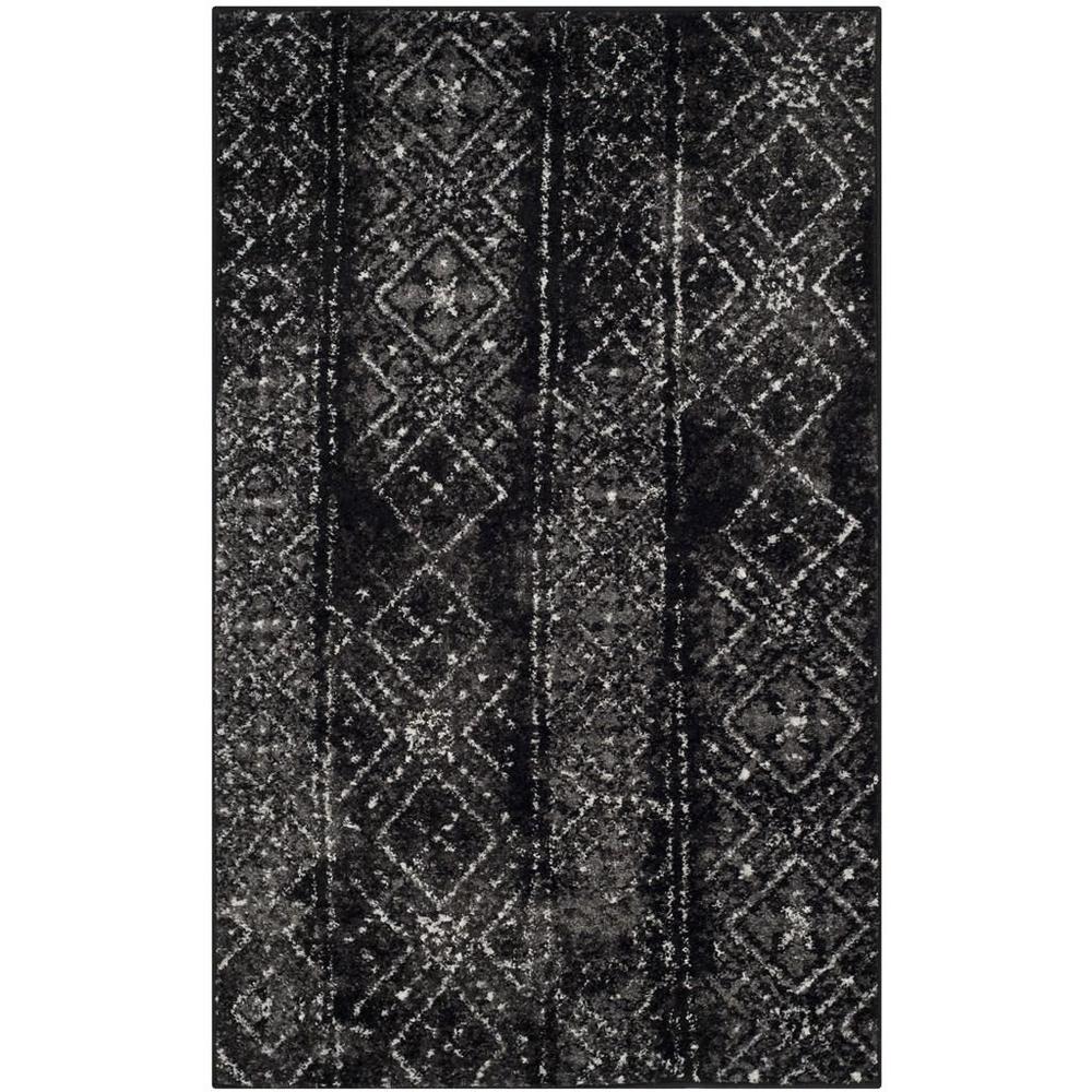 Adirondack, BLACK / SILVER, 3' X 5', Area Rug, ADR111C-3. Picture 1