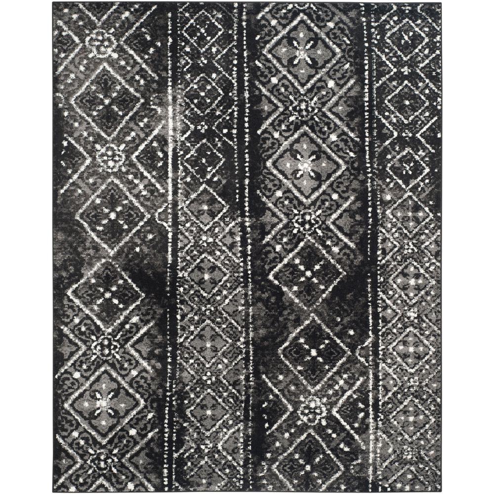 Adirondack, BLACK / SILVER, 8' X 10', Area Rug, ADR111C-8. Picture 1