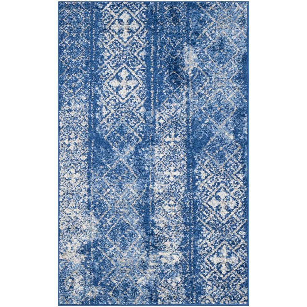 Adirondack, SILVER / BLUE, 3' X 5', Area Rug, ADR111F-3. Picture 1