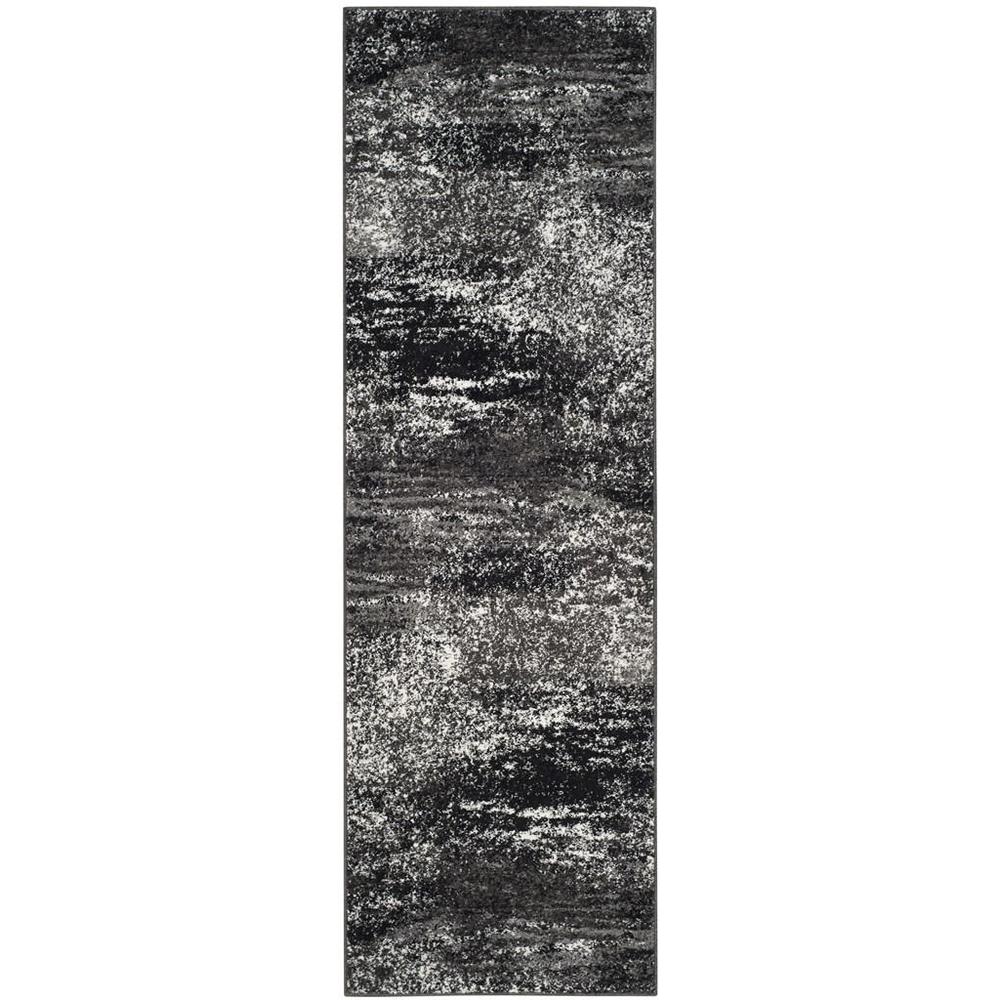 Adirondack, SILVER / BLACK, 2'-6" X 8', Area Rug, ADR112A-28. Picture 1