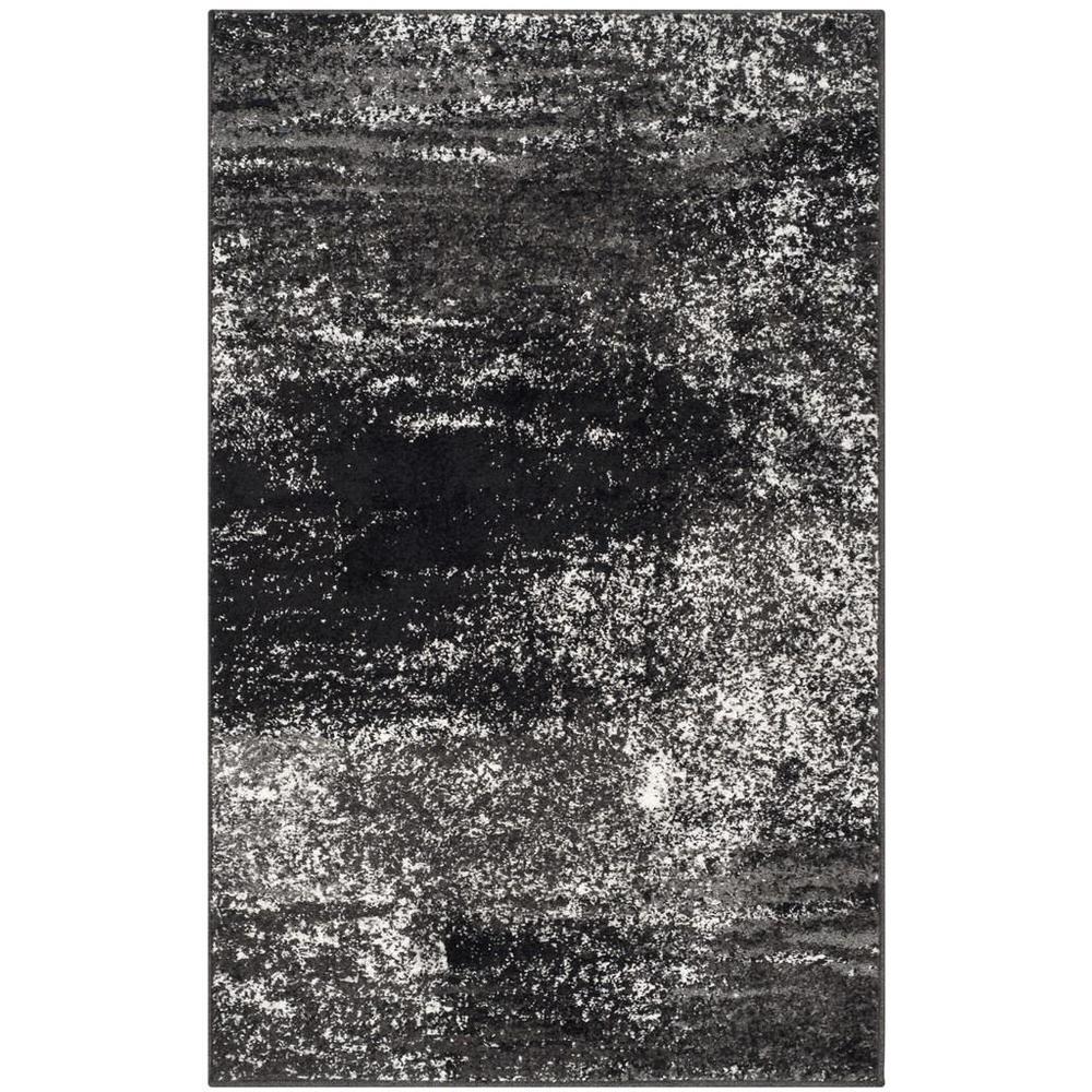 Adirondack, SILVER / BLACK, 3' X 5', Area Rug, ADR112A-3. Picture 1