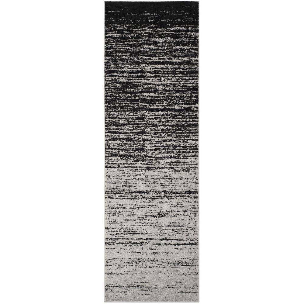 Adirondack, SILVER / BLACK, 2'-6" X 8', Area Rug, ADR113A-28. Picture 1
