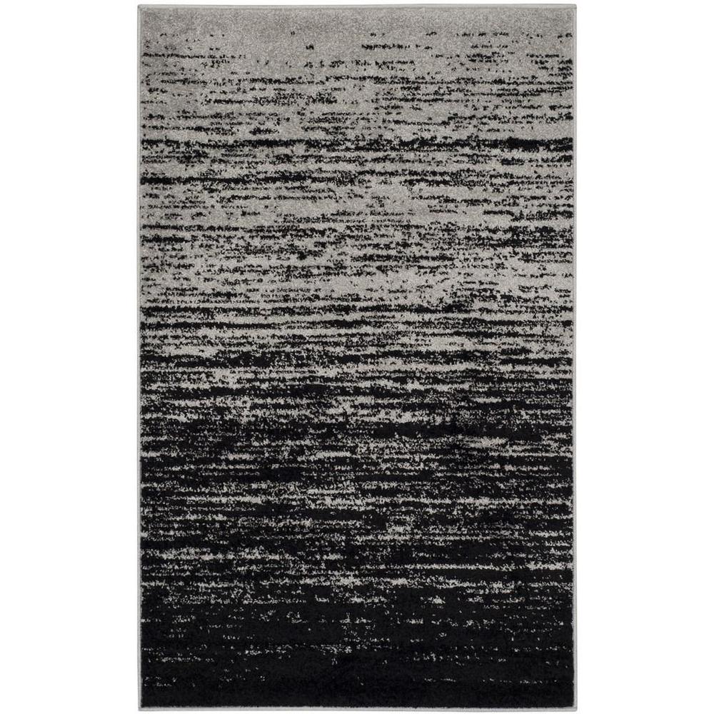 Adirondack, SILVER / BLACK, 3' X 5', Area Rug, ADR113A-3. Picture 1