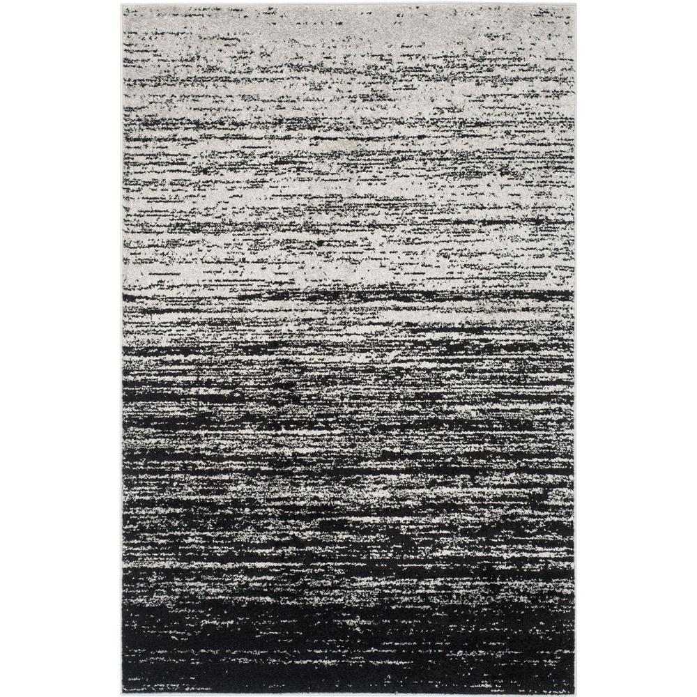 Adirondack, SILVER / BLACK, 10' X 14', Area Rug, ADR113A-10. Picture 1