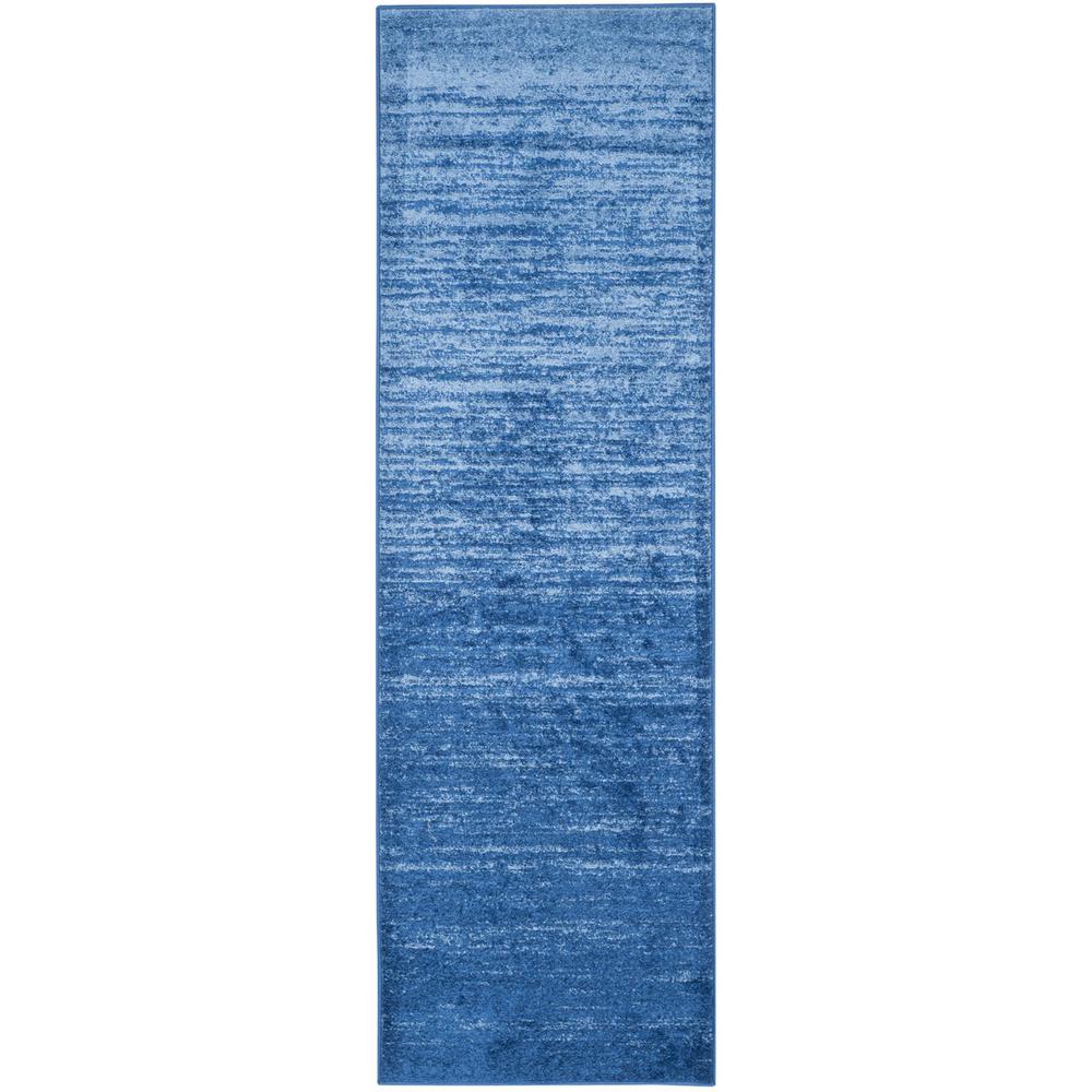 Adirondack, LIGHT BLUE / DARK BLUE, 2'-6" X 8', Area Rug, ADR113F-28. Picture 1