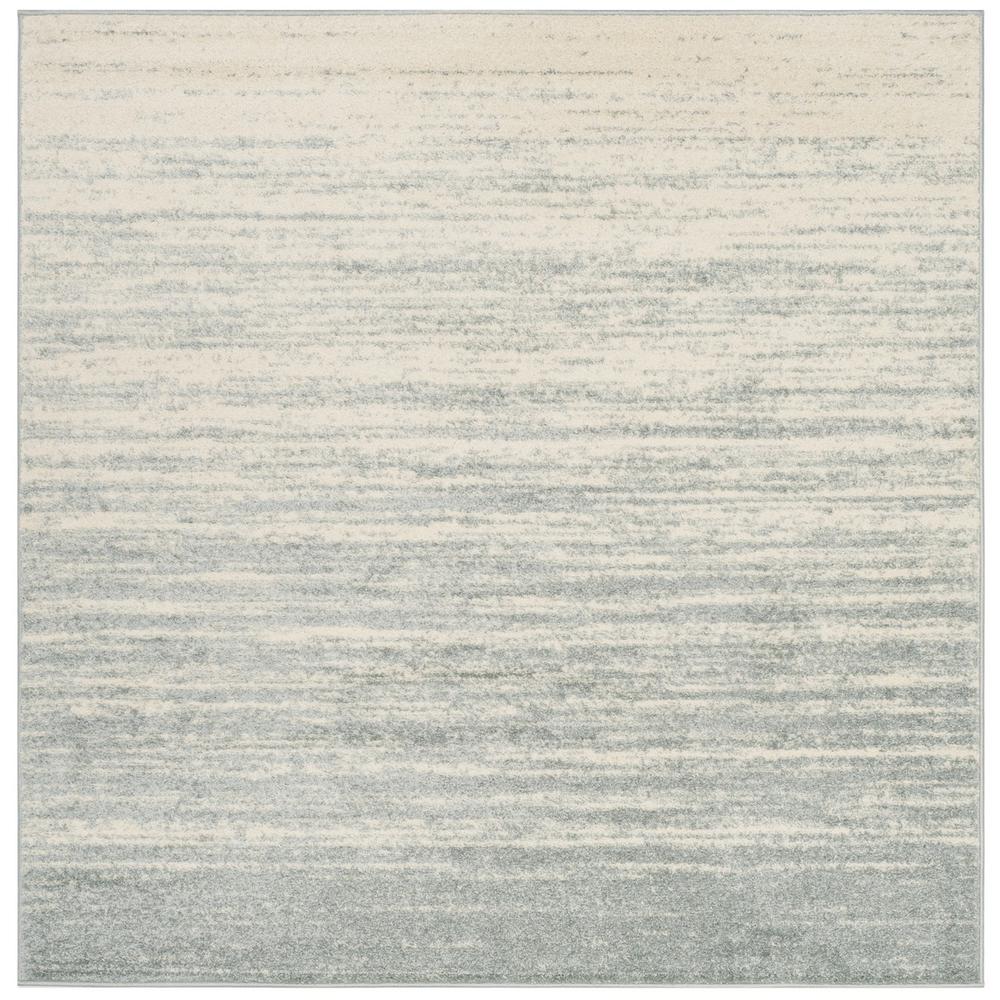 Adirondack, SLATE / CREAM, 4' X 4' Square, Area Rug. Picture 1