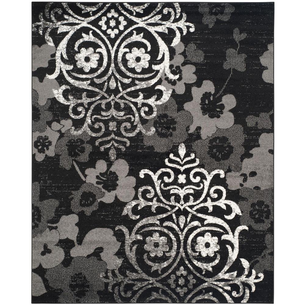 Adirondack, BLACK / SILVER, 8' X 10', Area Rug, ADR114A-8. Picture 1