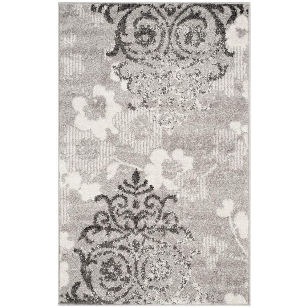 Adirondack, SILVER / IVORY, 2'-6" X 4', Area Rug, ADR114B-24. Picture 1