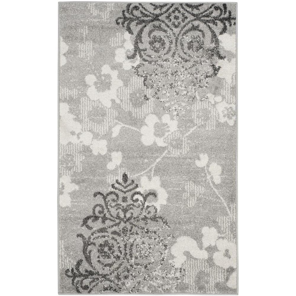 Adirondack, SILVER / IVORY, 3' X 5', Area Rug, ADR114B-3. Picture 1