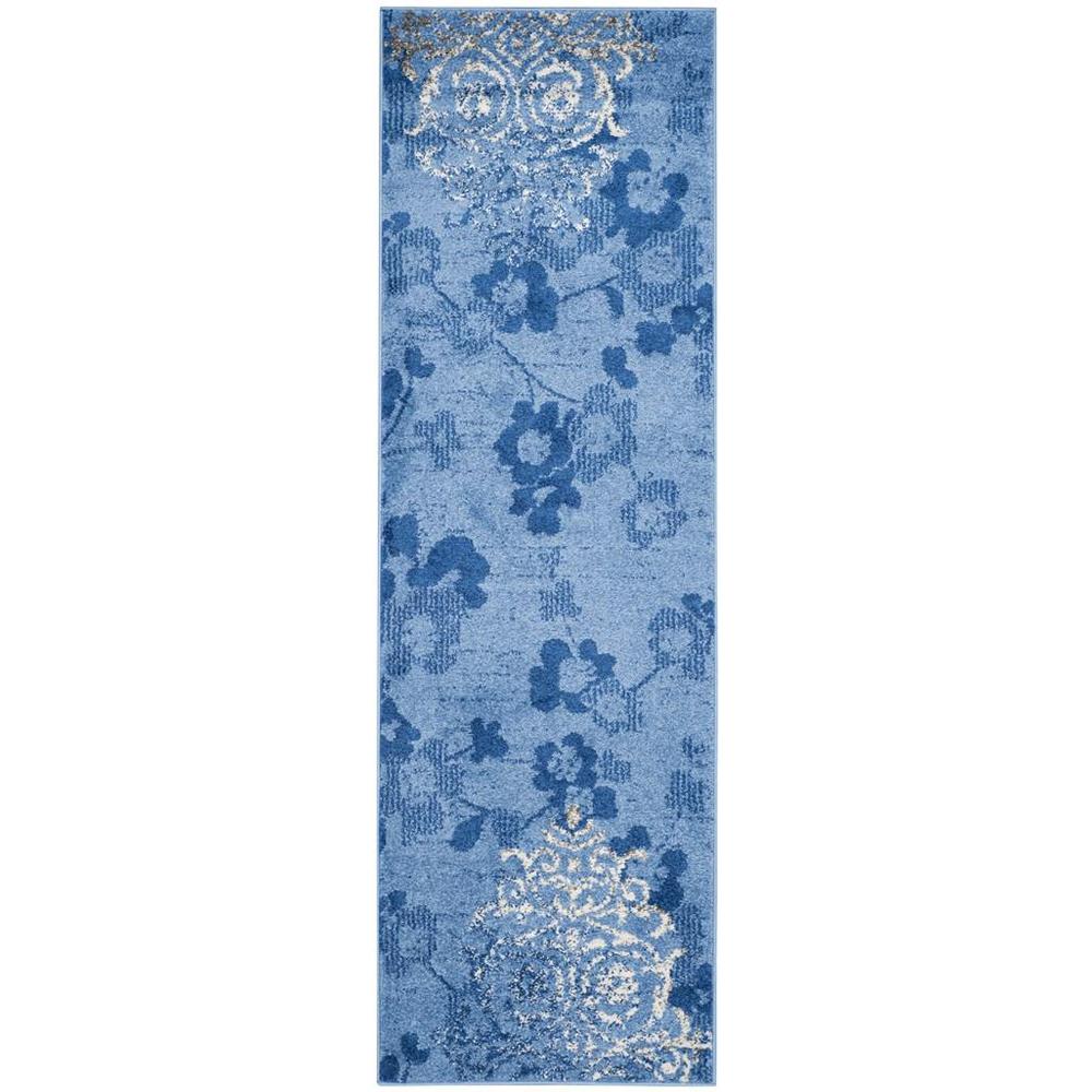 Adirondack, LIGHT BLUE / DARK BLUE, 2'-6" X 8', Area Rug, ADR114F-28. Picture 1