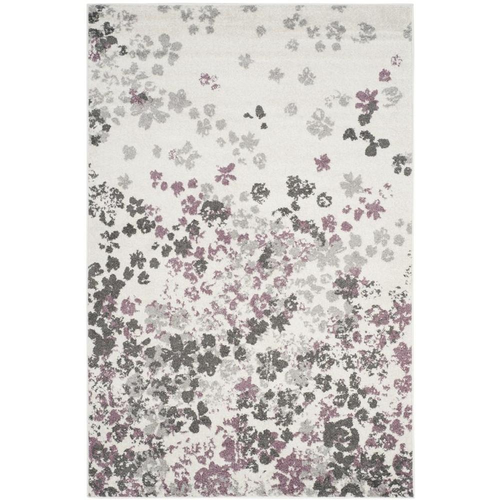 Adirondack, IVORY / PURPLE, 10' X 14', Area Rug. Picture 1