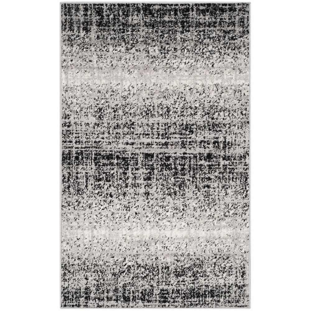 Adirondack, SILVER / BLACK, 3' X 5', Area Rug, ADR116A-3. Picture 1