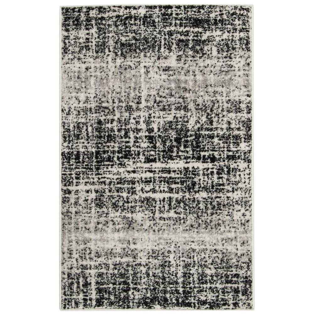 Adirondack, IVORY / BLACK, 2'-6" X 4', Area Rug. Picture 1