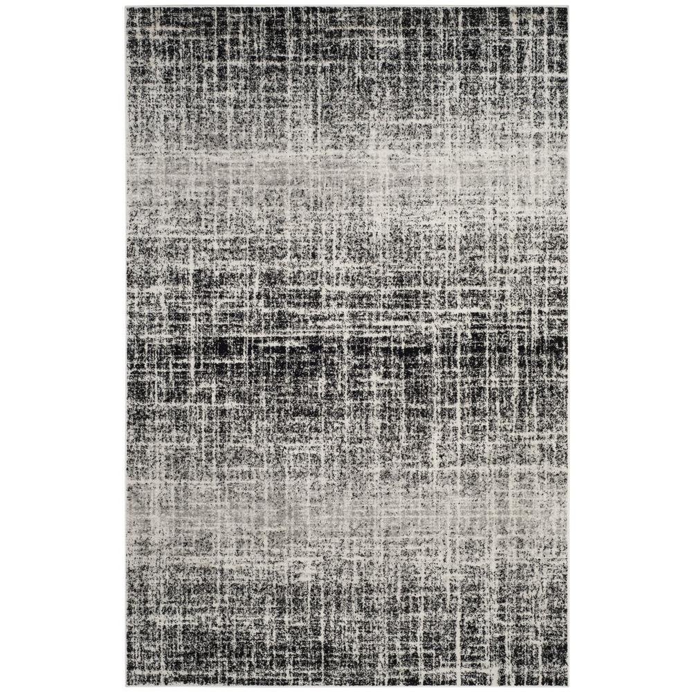 Adirondack, IVORY / BLACK, 6' X 9', Area Rug. Picture 1