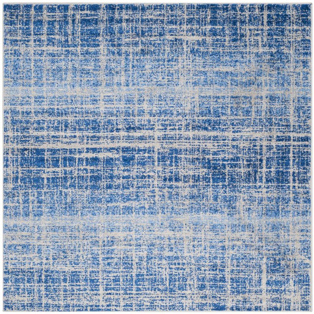 Adirondack, BLUE / SILVER, 4' X 4' Square, Area Rug, ADR116D-4SQ. Picture 1