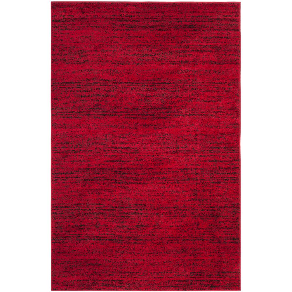 Adirondack, RED / BLACK, 4' X 6', Area Rug, ADR117F-4. Picture 1
