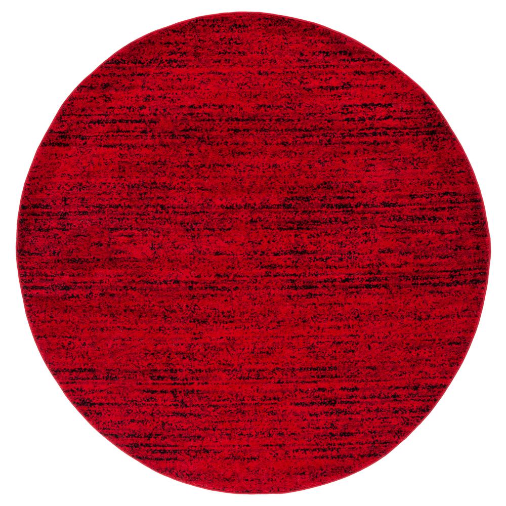 Adirondack, RED / BLACK, 4' X 4' Round, Area Rug, ADR117F-4R. Picture 1