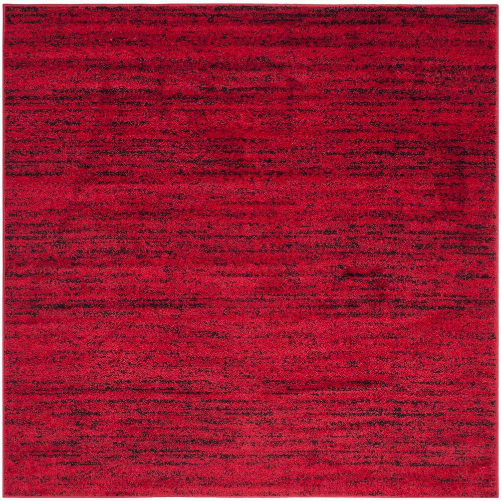 Adirondack, RED / BLACK, 4' X 4' Square, Area Rug, ADR117F-4SQ. Picture 1