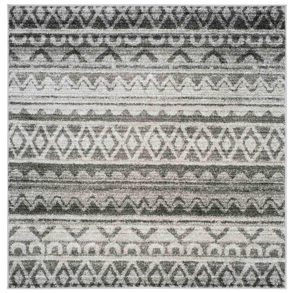 Adirondack, IVORY / CHARCOAL, 6' X 6' Square, Area Rug, ADR119N-6SQ. Picture 1