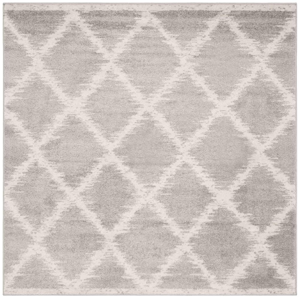 Adirondack, SILVER / IVORY, 6' X 6' Square, Area Rug, ADR120B-6SQ. Picture 1