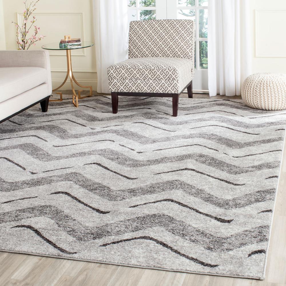Adirondack, SILVER / CHARCOAL, 9' X 12', Area Rug, ADR121P-9. Picture 1