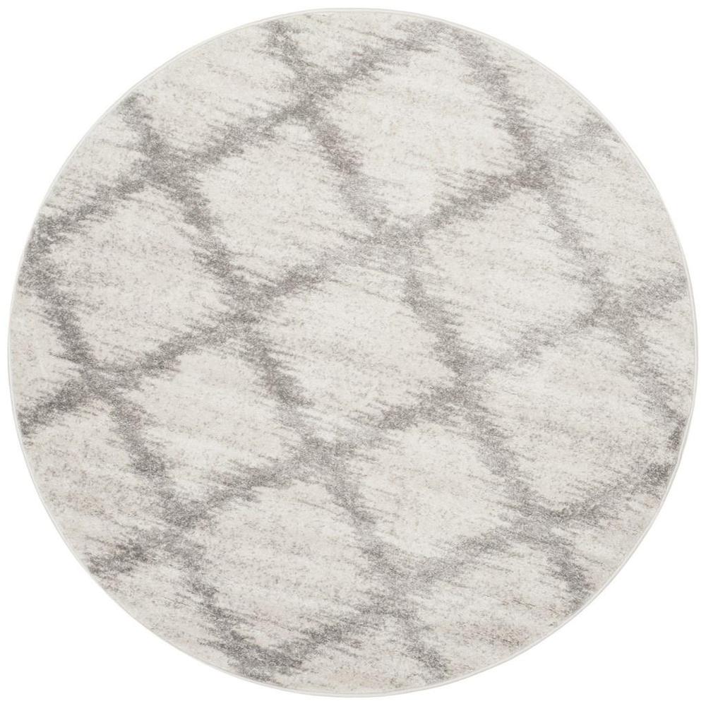 Adirondack, IVORY / SILVER, 6' X 6' Round, Area Rug, ADR122B-6R. Picture 1