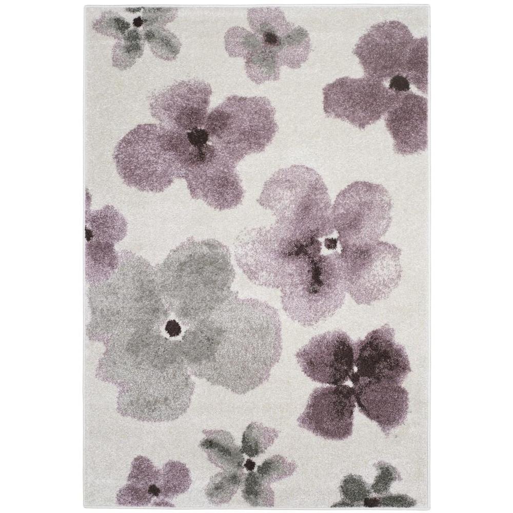Adirondack, IVORY / PURPLE, 4' X 6', Area Rug, ADR123L-4. Picture 1