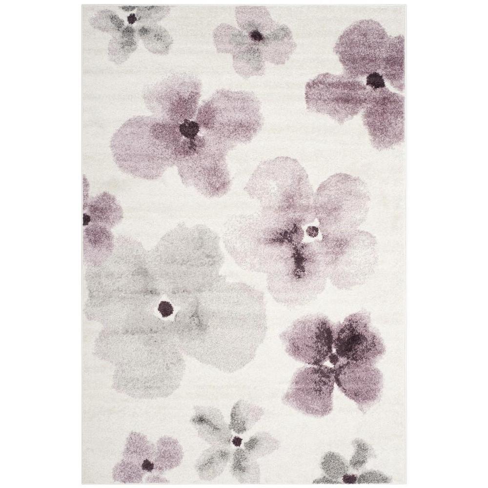 Adirondack, IVORY / PURPLE, 5'-1" X 7'-6", Area Rug, ADR123L-5. Picture 1