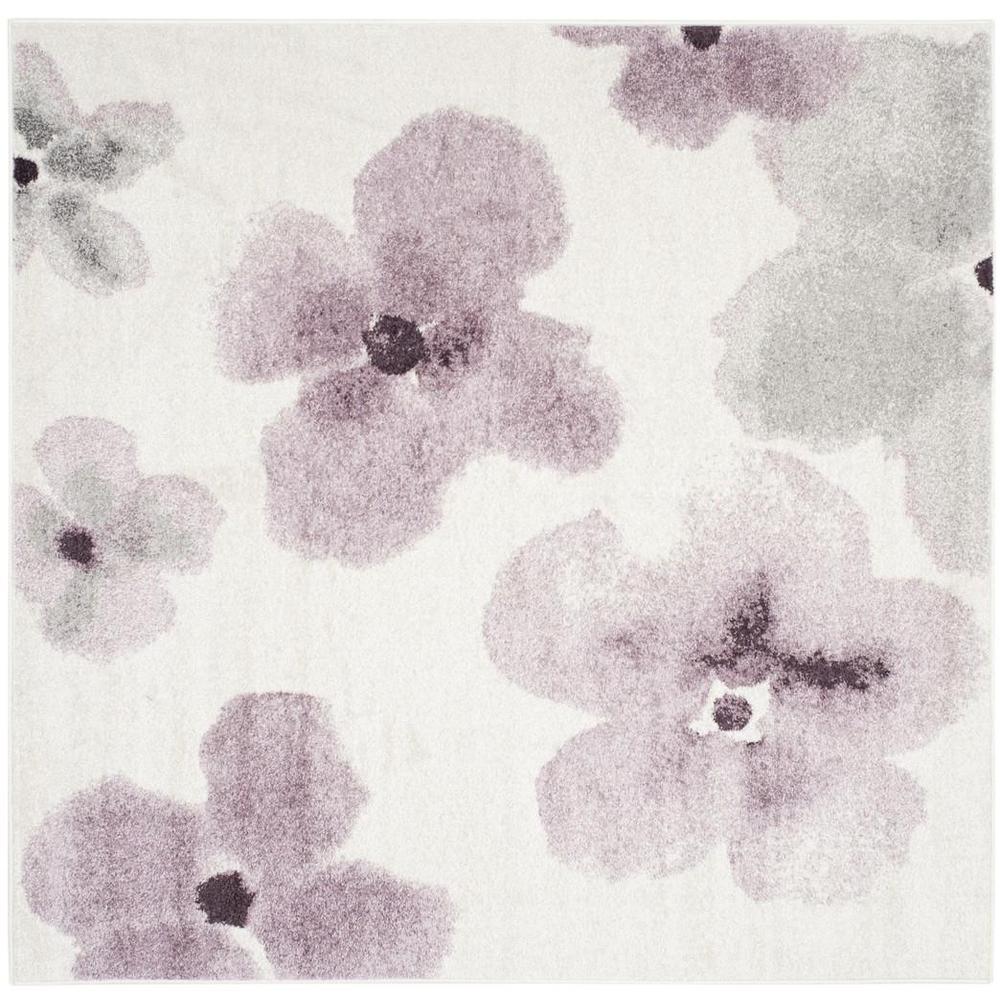 Adirondack, IVORY / PURPLE, 6' X 6' Square, Area Rug, ADR123L-6SQ. Picture 1