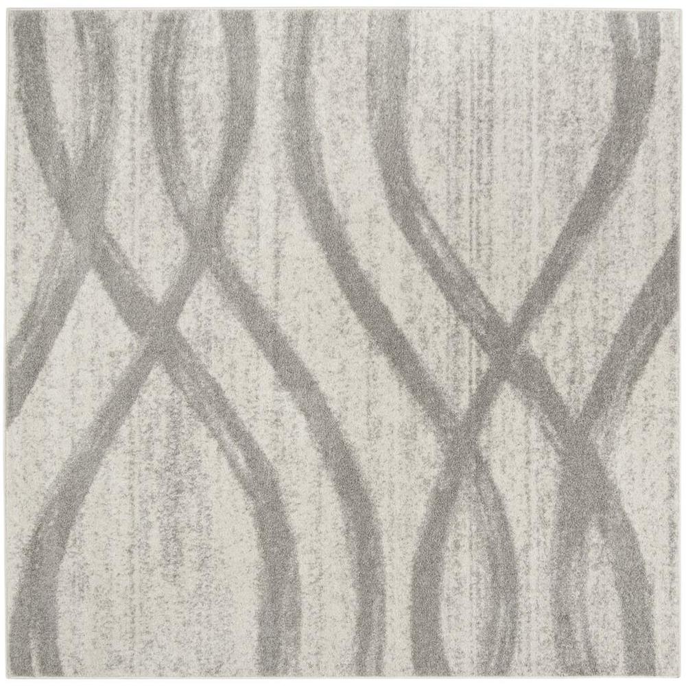 Adirondack, CREAM / GREY, 4' X 4' Square, Area Rug. Picture 1