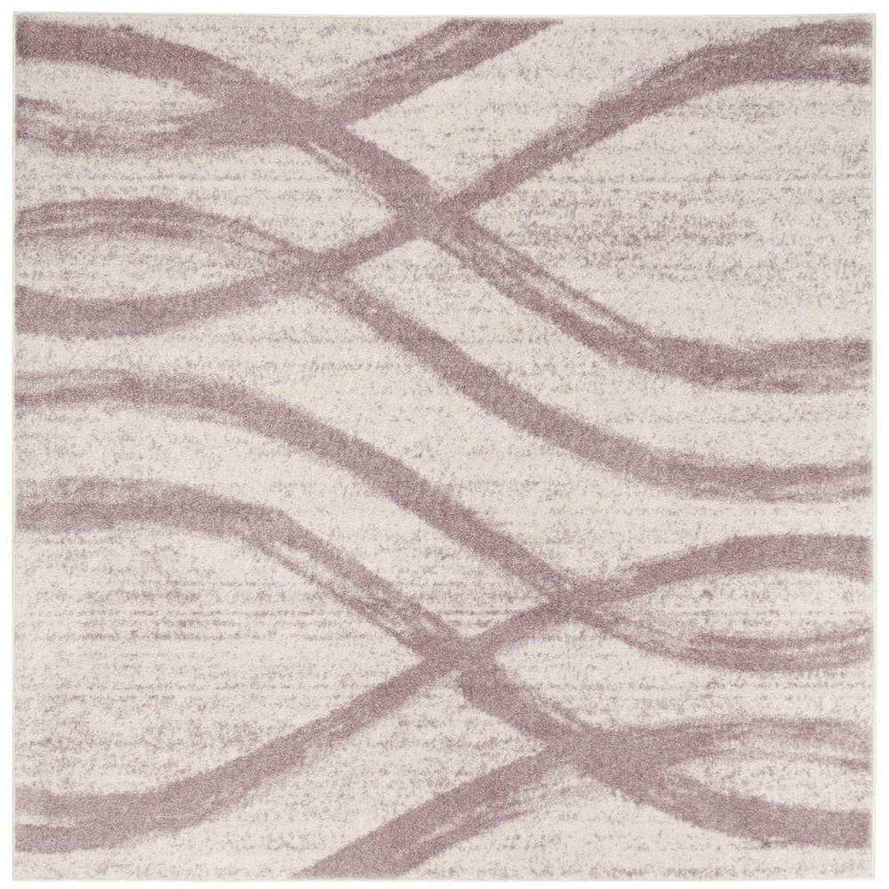 Adirondack, CREAM / PURPLE, 6' X 6' Square, Area Rug, ADR125L-6SQ. Picture 1