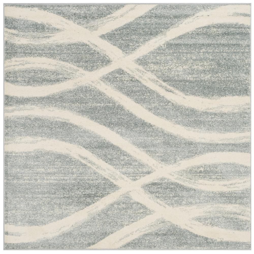 Adirondack, CREAM / SLATE, 6' X 6' Square, Area Rug. Picture 1