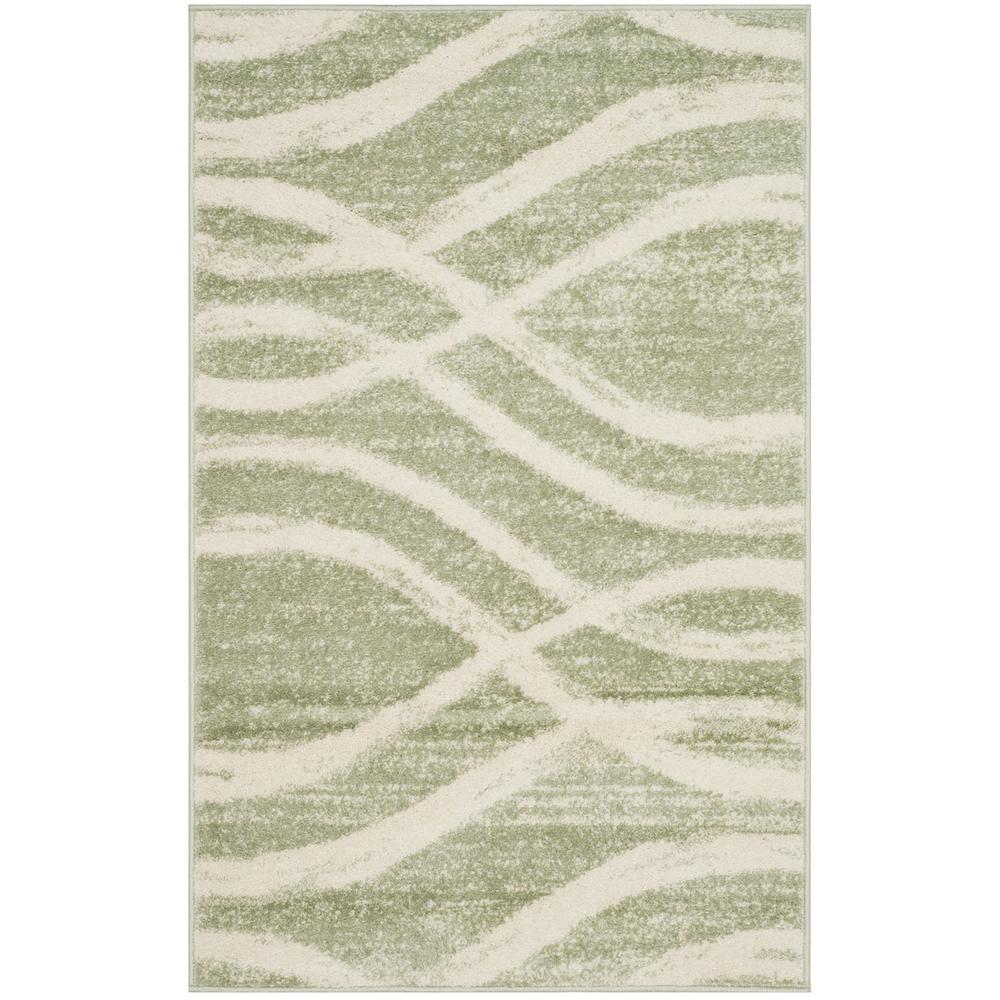 Adirondack, SAGE / CREAM, 3' X 5', Area Rug. Picture 1
