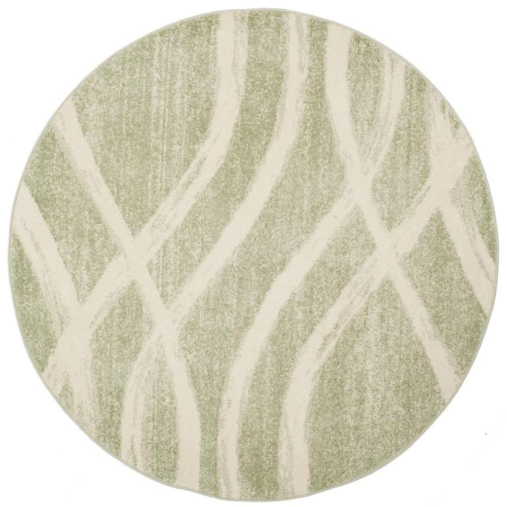 Adirondack, SAGE / CREAM, 4' X 4' Round, Area Rug. Picture 1