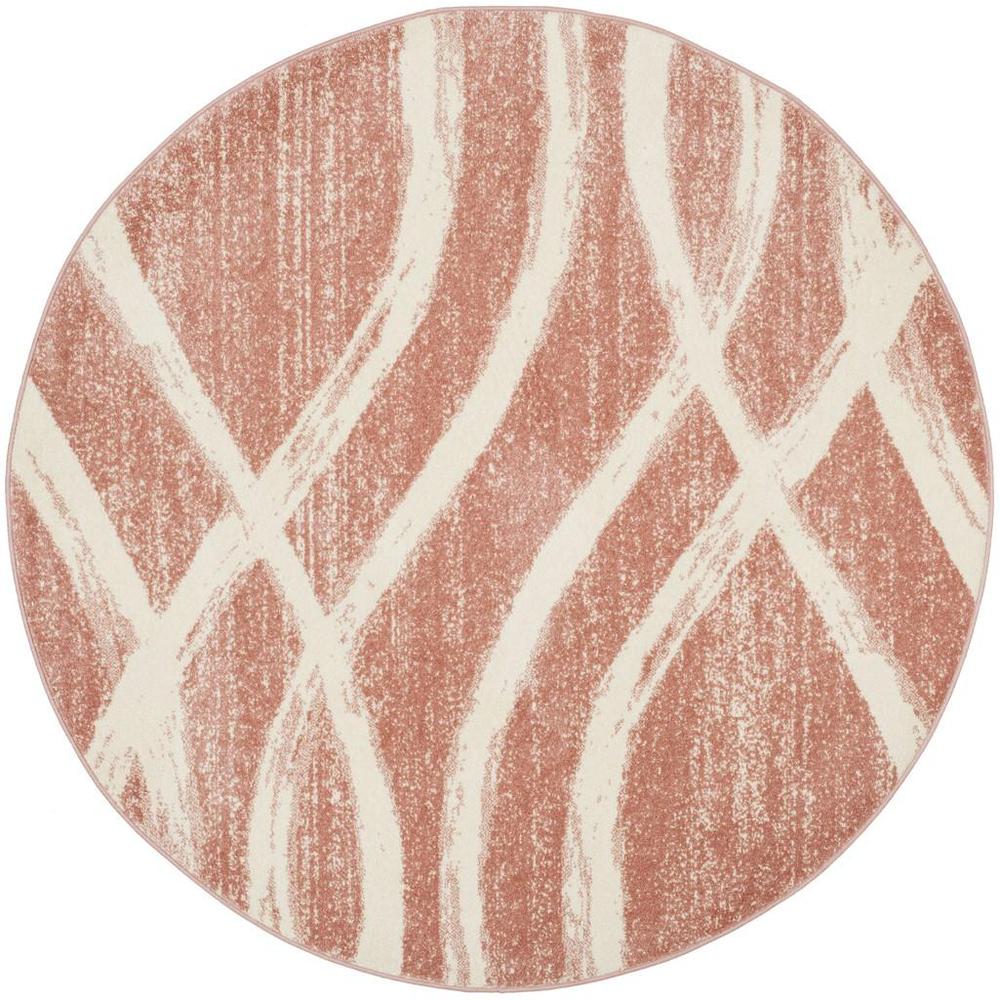 Adirondack, ROSE / CREAM, 6' X 6' Round, Area Rug. Picture 1