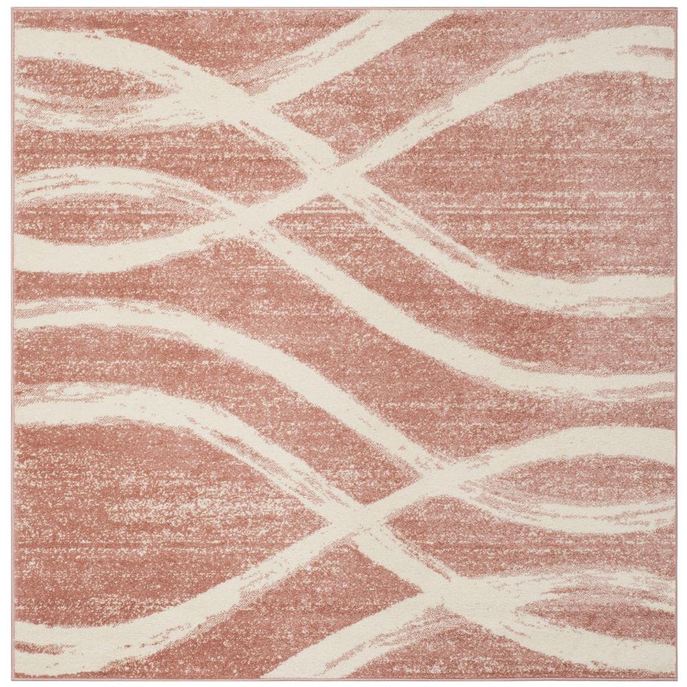 Adirondack, ROSE / CREAM, 6' X 6' Square, Area Rug. Picture 1
