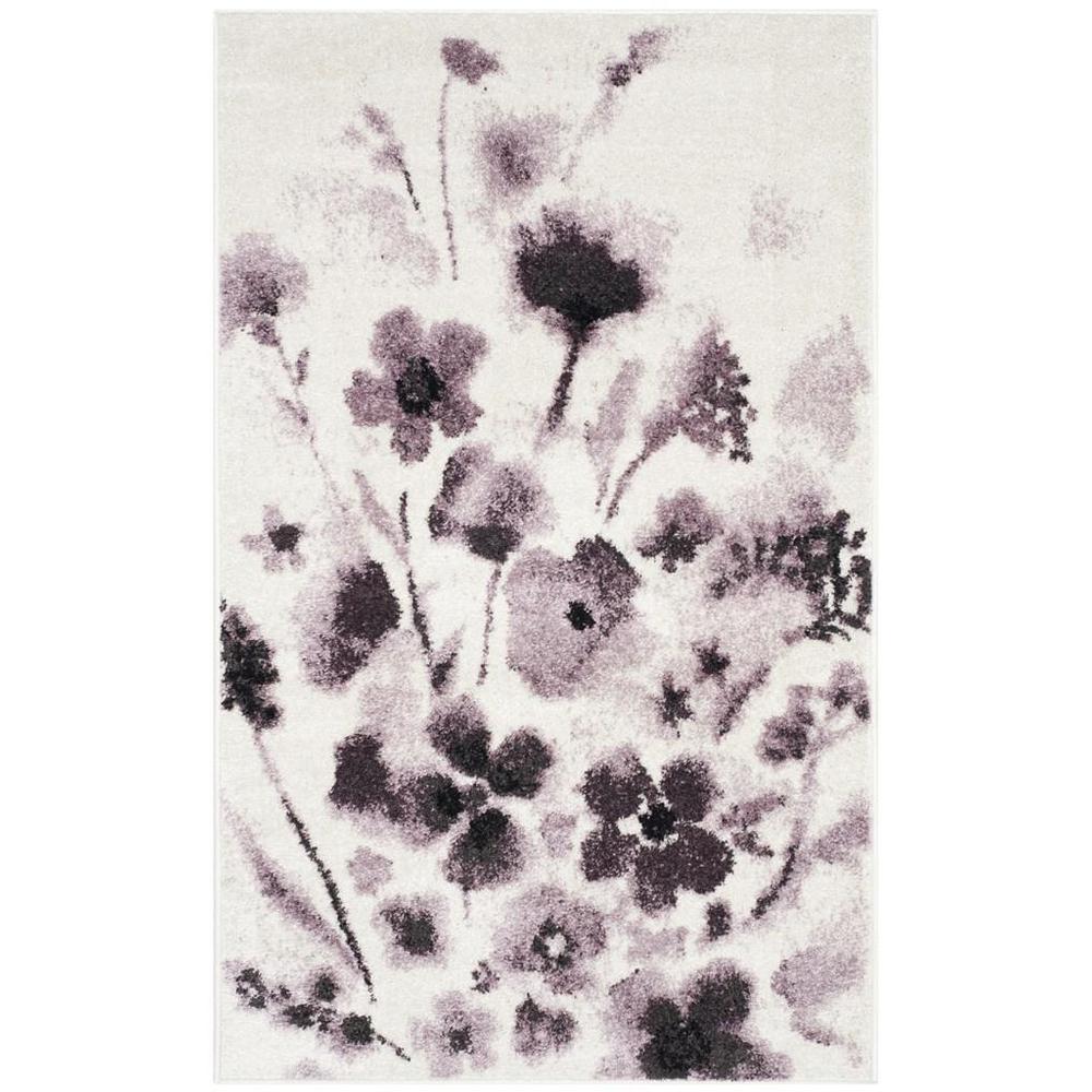 Adirondack, IVORY / PURPLE, 3' X 5', Area Rug, ADR127L-3. Picture 1
