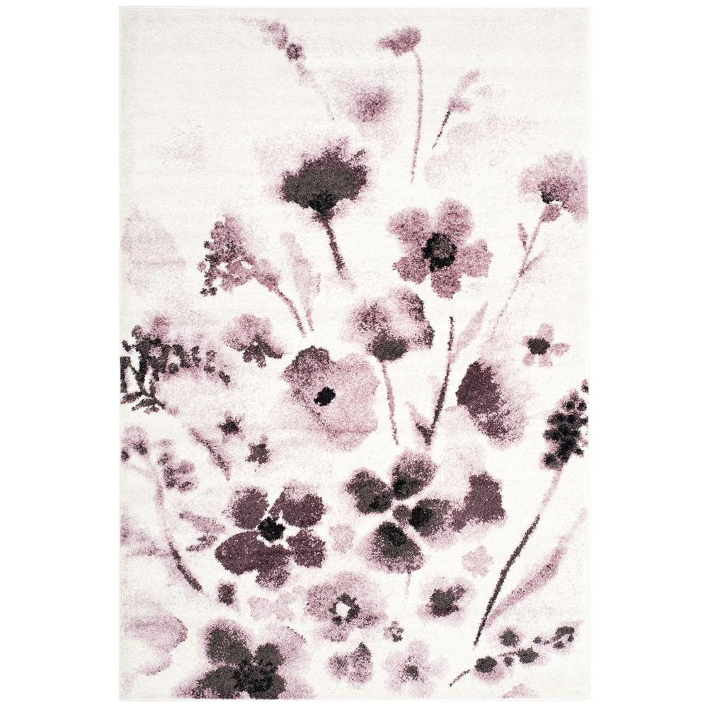 Adirondack, IVORY / PURPLE, 5'-1" X 7'-6", Area Rug, ADR127L-5. Picture 1