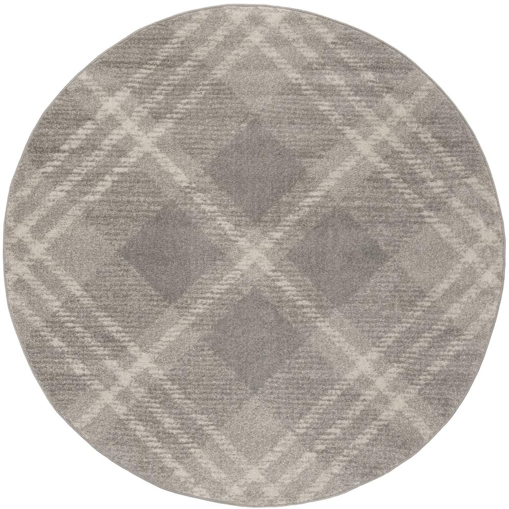 Adirondack, LIGHT GREY / IVORY, 6' X 6' Round, Area Rug. Picture 1
