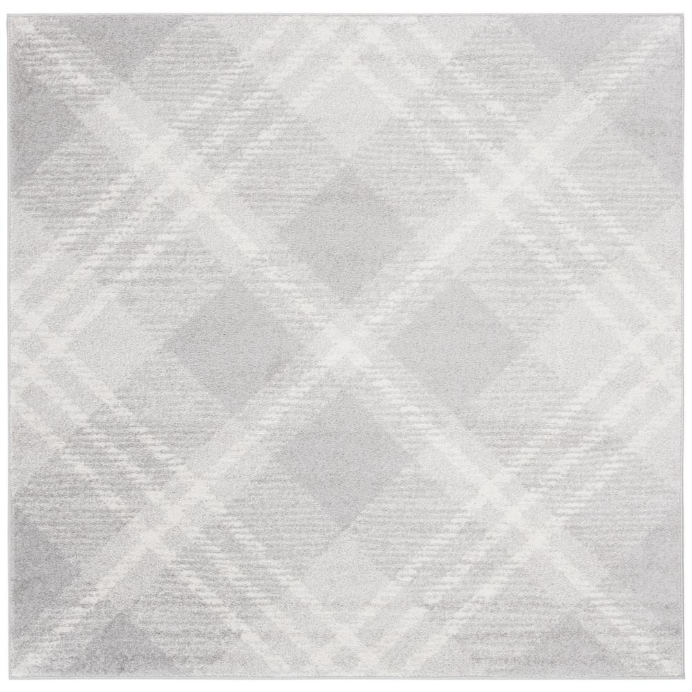 Adirondack, LIGHT GREY / IVORY, 6' X 6' Square, Area Rug. Picture 1