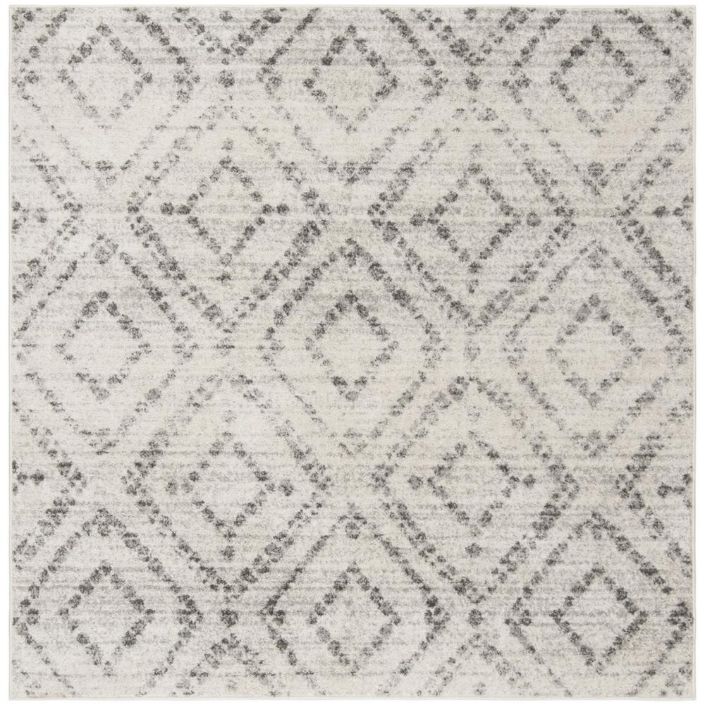 Adirondack, LIGHT GREY / GREY, 4' X 4' Square, Area Rug, ADR131C-4SQ. Picture 1