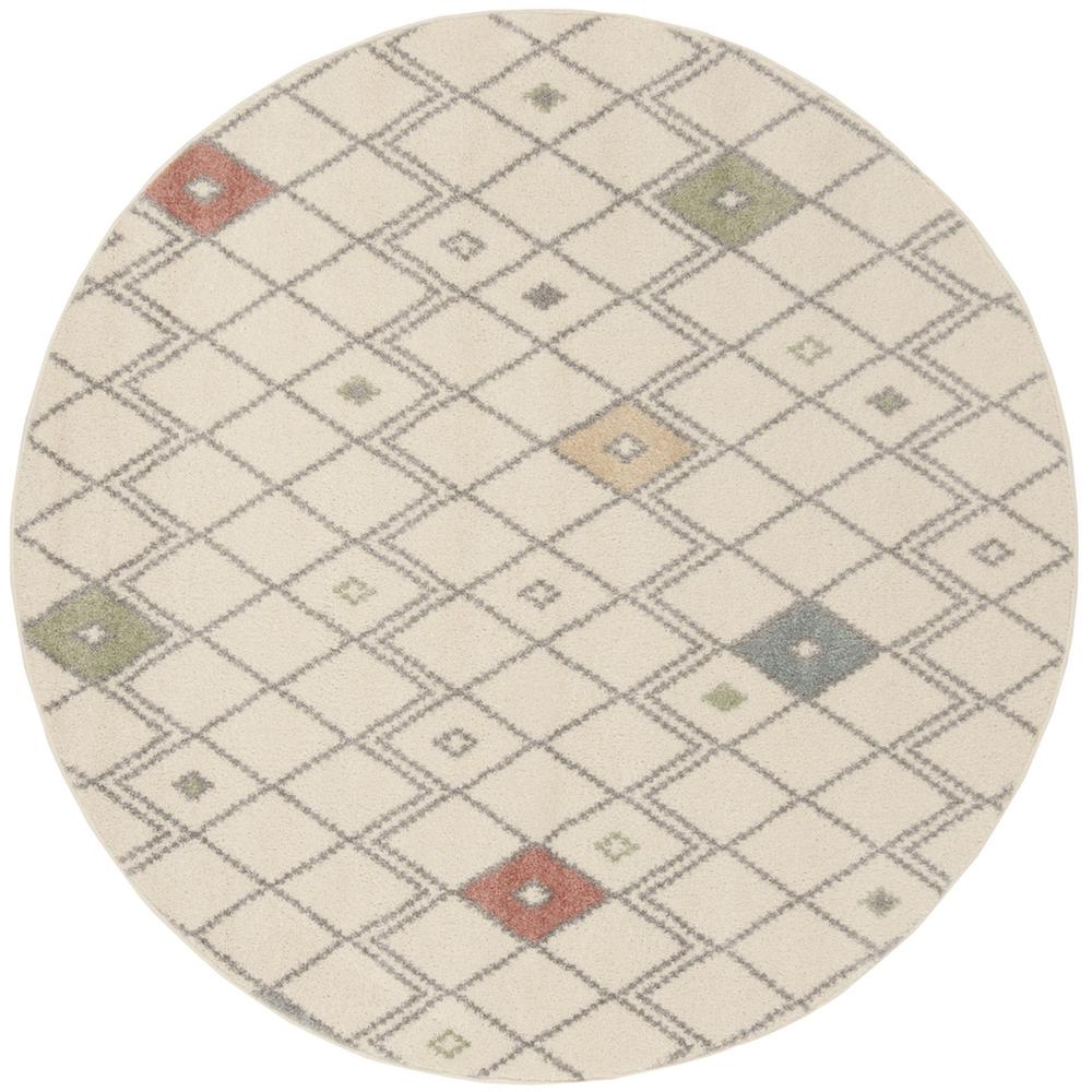 Adirondack, IVORY / MULTI, 6' X 6' Round, Area Rug. Picture 1