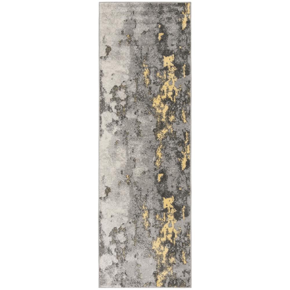 Adirondack, GREY / YELLOW, 2'-6" X 10', Area Rug. Picture 1